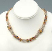 14K MULTI-COLOR 38.69 CTW SAPP