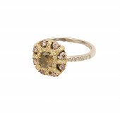 14K MULTI-COLOR DIAMOND RING 1