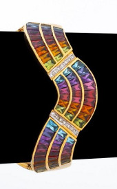 14K MULTI-COLORED GEMSTONE DIA
