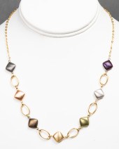 14K MULTI-COLORED GOLD GEOMETR