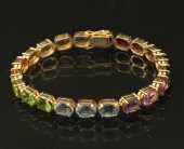 14K MULTICOLORED SEMI-PRECIOUS