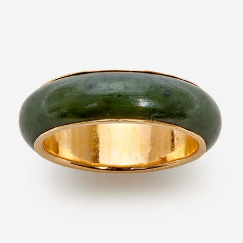 14K NEPHRITE JADE RING BANDA 14k