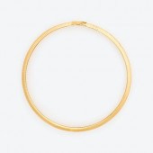 14K OMEGA NECKLACE: 8MM WIDE,