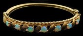 14K OPAL BANGLE BRACELET, HING