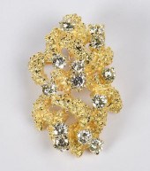 14K ORGANIC DIAMOND PIN/PENDAN