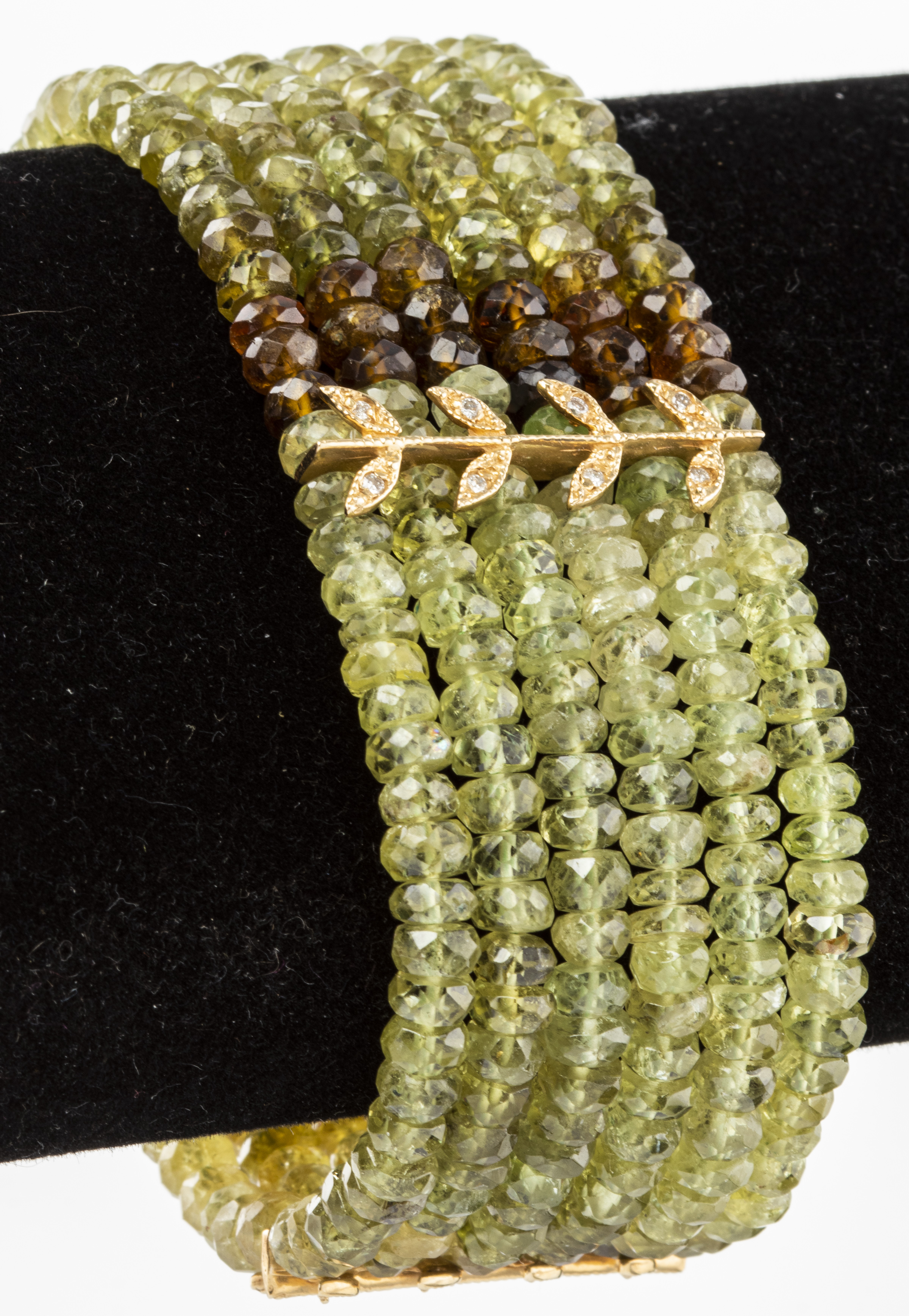 14K PERIDOT, QUARTZ, FLUORITE,