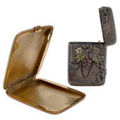 14K PILL BOX WITH A STERLING S