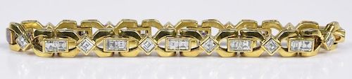 14K PRINCESS CUT DIAMOND LINK