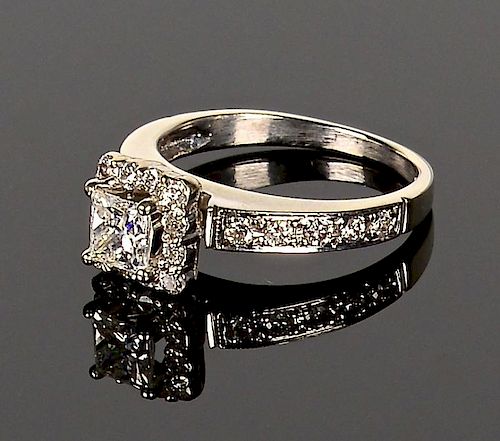14K PRINCESS CUT DIAMOND RING14k