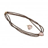 14K Quartz and Diamond Necklac