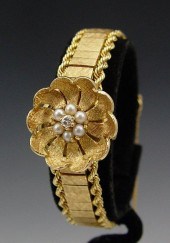 14K RETRO GOLD LADIES PEEK A B
