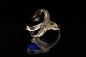 14K REVERSIBLE ONYX/LAPIS RING