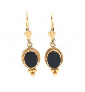 14K REVIVAL BLACK ONYX EAR WIR