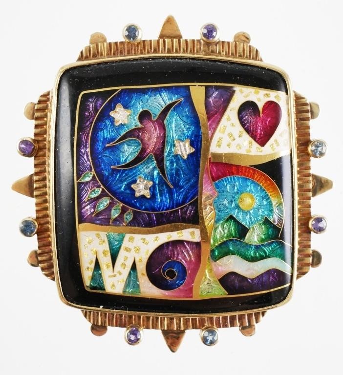 14K RICKY FRANK STERLING ENAMEL