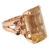 14K ROSE GOLD ANTIQUE CITRINE