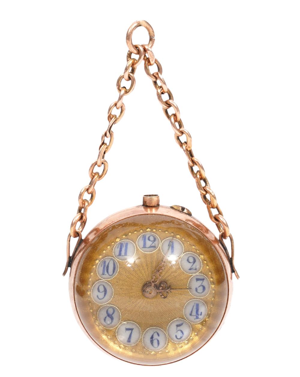 14K ROSE GOLD & CRYSTAL BALL