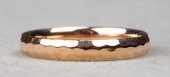 14K ROSE GOLD HAMMER FINISHED