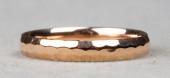 14K ROSE GOLD HAMMER FINISHED