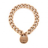 14K ROSE GOLD HEART LOCK BRACE