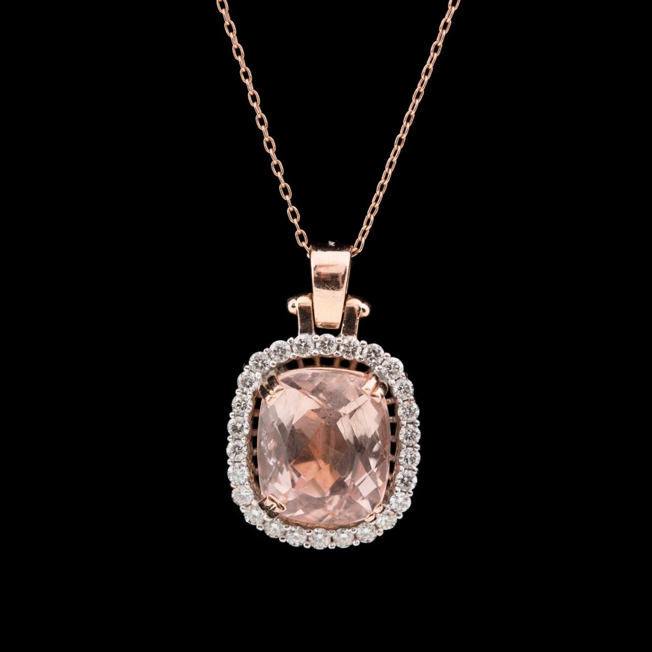 14K ROSE GOLD, MORGANITE &