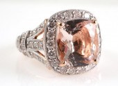 14K ROSE GOLD MORGANITE DIAMON