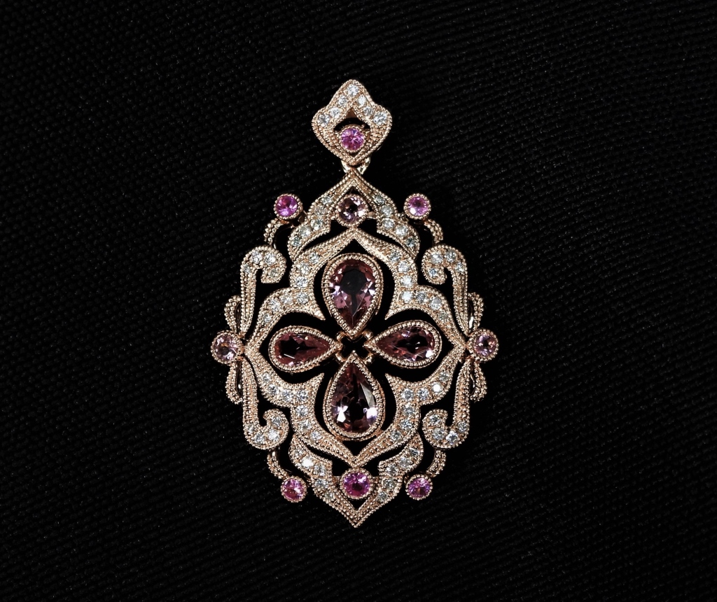 14K ROSE GOLD PINK & WHITE