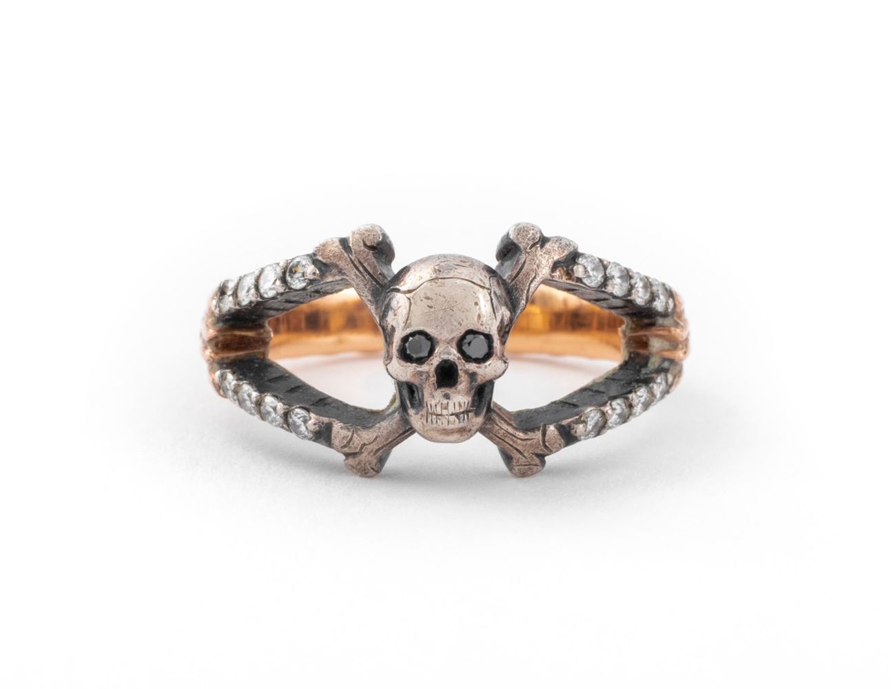 14K ROSE GOLD STERLING AND