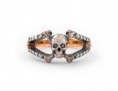 14K ROSE GOLD STERLING AND DIA