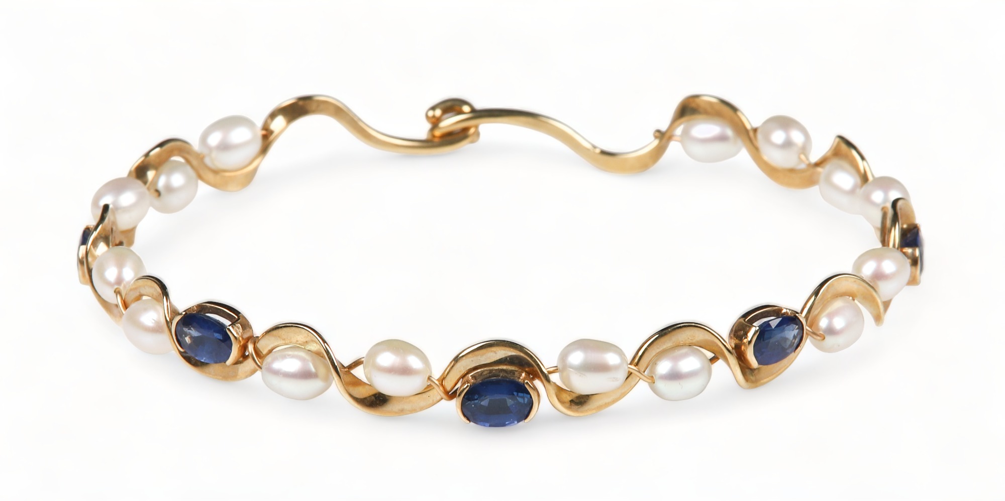 14K Sapphire and Pearl Ladies