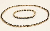 14K  SAPPHIRE & DIA. NECKLACE