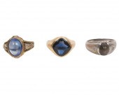 14K SAPPHIRE RING, ENAMEL RING