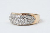 14K SPARKS STYLIZED DOMED DIAM