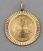14K ST. CHRISTOPHER MEDAL14K S