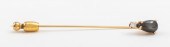 14K STICKPIN W DIAMOND CHATOYA