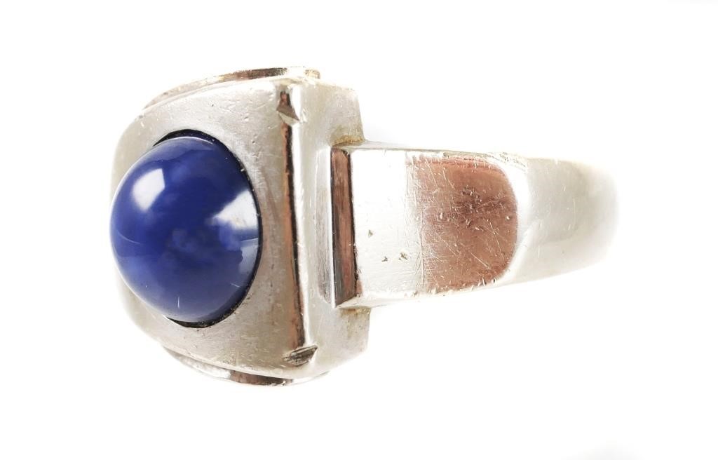 14K SYNTH. STAR SAPPHIRE RING14K