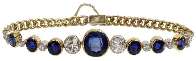 14K SYNTHETIC SAPPHIRE 2.26CTTW