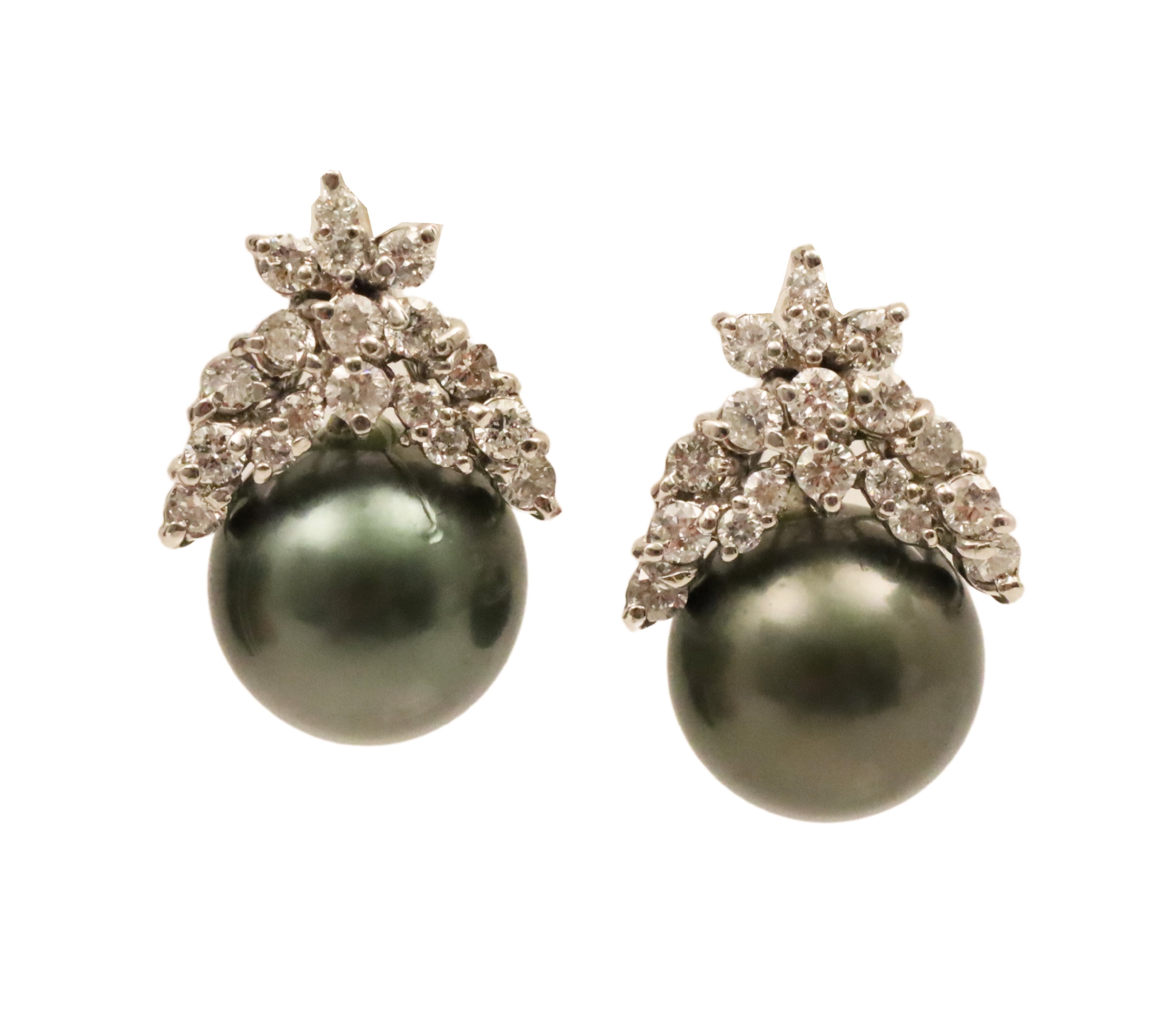 14K TAHITIAN PEARL & DIAMOND