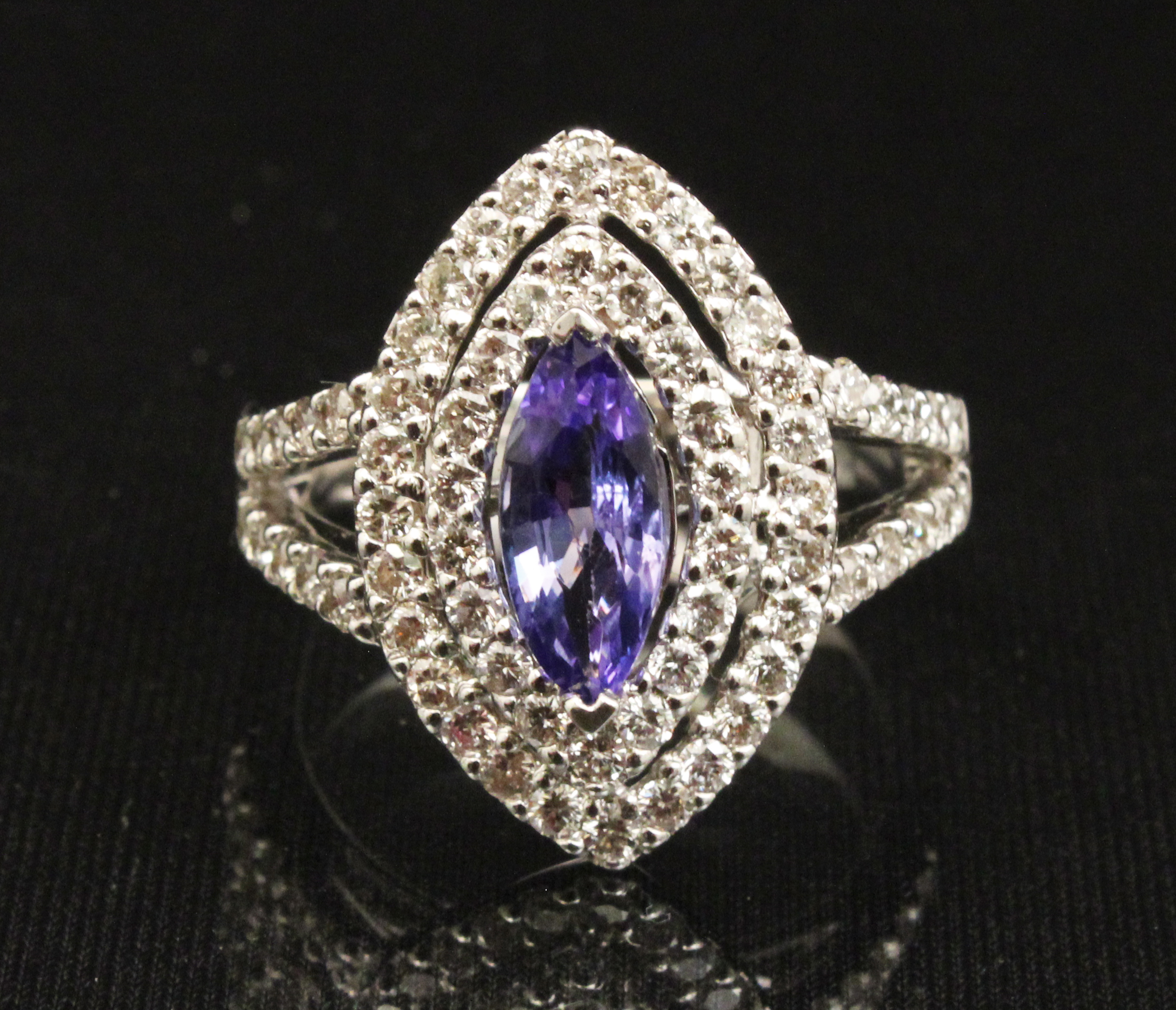 14K TANZANITE AND DIAMOND LADY'S