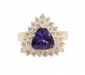 14K TANZANITE & DIAMOND RING 1