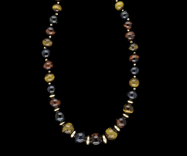 14k Tiger's-Eye and Hawk's-Eye