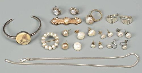 14K TN PEARL & STERLING SILVER