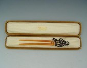 14K TORTOISE SHELL, ENAMEL AND