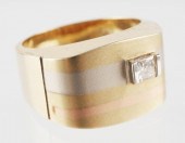 14K TRICOLOR GOLD 1/4 CARAT DI