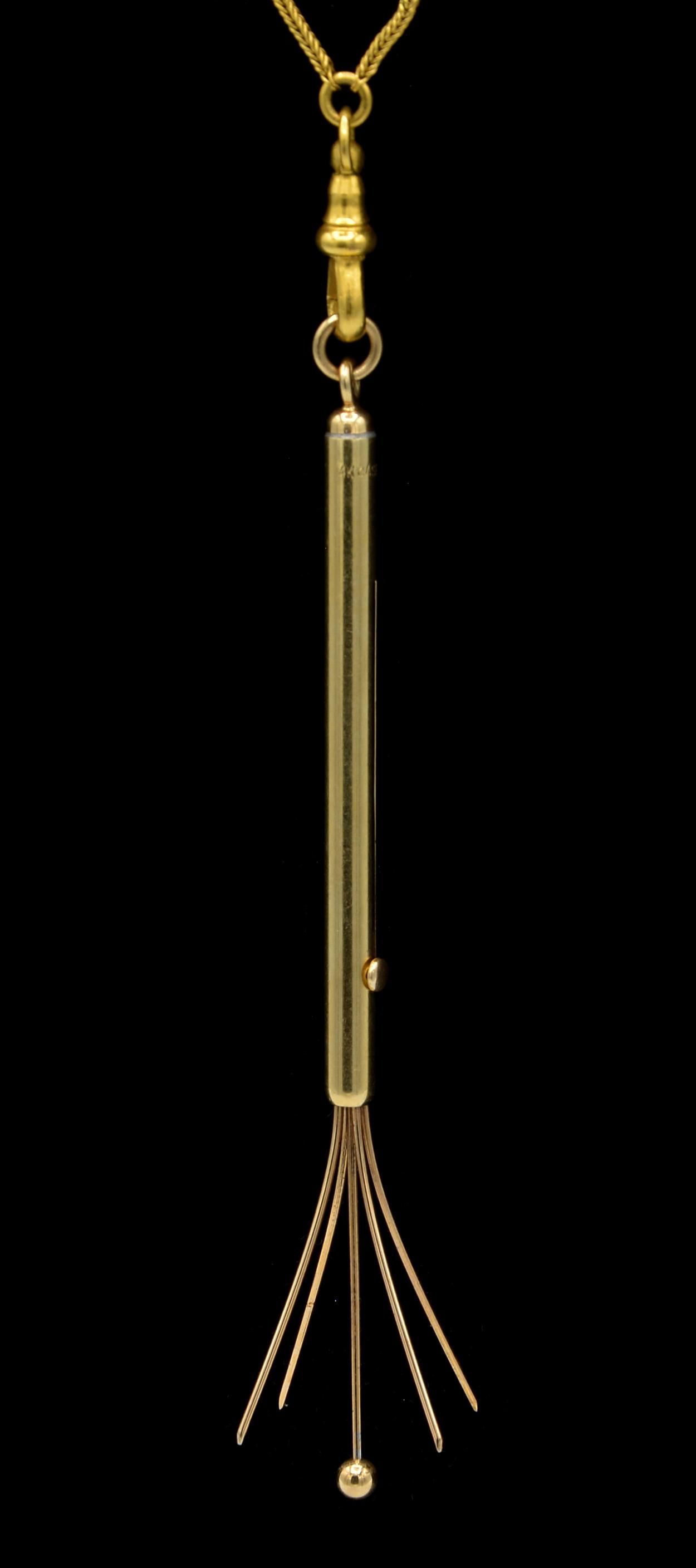 14K VICTORIAN COCKTAIL STIRRER ON