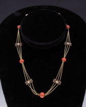 14K VICTORIAN NECKLACE: 14K ye