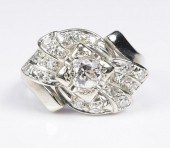 14K VINTAGE DIAMOND RIBBON RIN