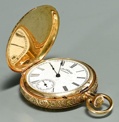 14K WALTHAM HUNTING CASE WATCH14K