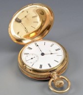 14K WALTHAM HUNTING CASE WATCH