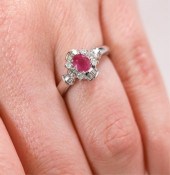14K WG 0.34CTW DIAMOND & 0.51C