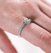 14K WG 0.4CT DIAMOND ENGAGEMEN